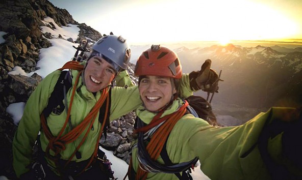 Clemens Tschurtschenthaler (links) und Simon Kraler bei ihrer Lieblingsbeschäftigung: Bergsteigen.
